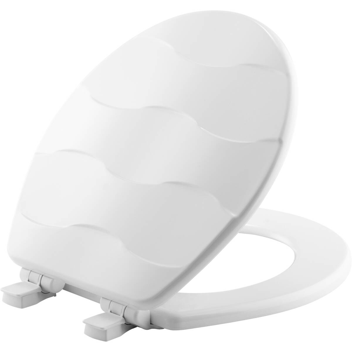 Round White Wood Easy Clean And Change Hinge Toilet Seat 3 Round White Wood Easy Clean And Change Hinge Toilet Seat
