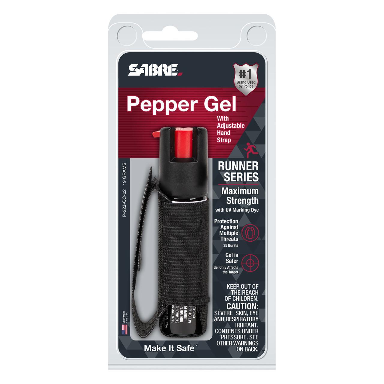 .67-Ounce,Black, Runner Gel Pepper Spray