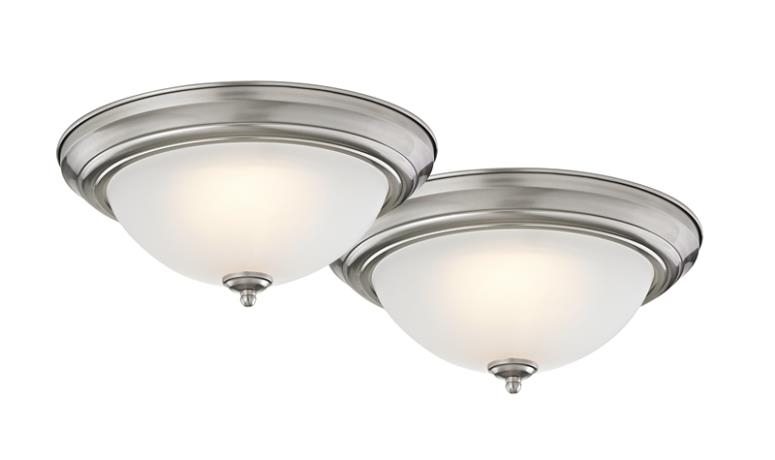 Brushed Nickel Flush Mount LED Lamp Light Fixture