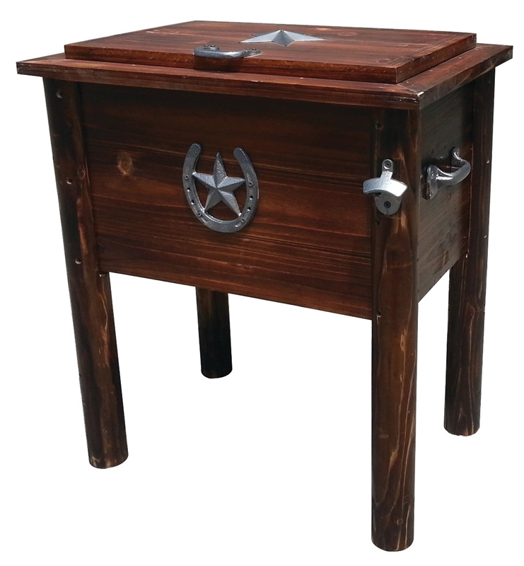54-Quart Rustic Char Log Cooler