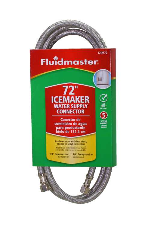 1/4 x 72-Inch Braided Flexible Icemaker Connector