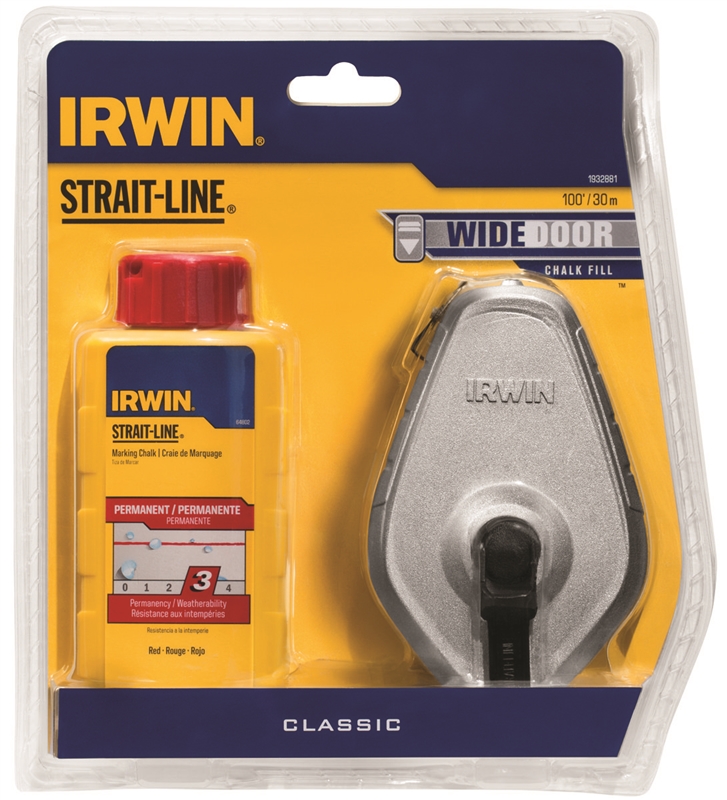 100-Foot Aluminum Classic Reel With Red Permanent Marking Chalk