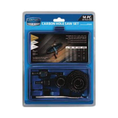Hole Saw Set, Carbon Steel, 14-Piece