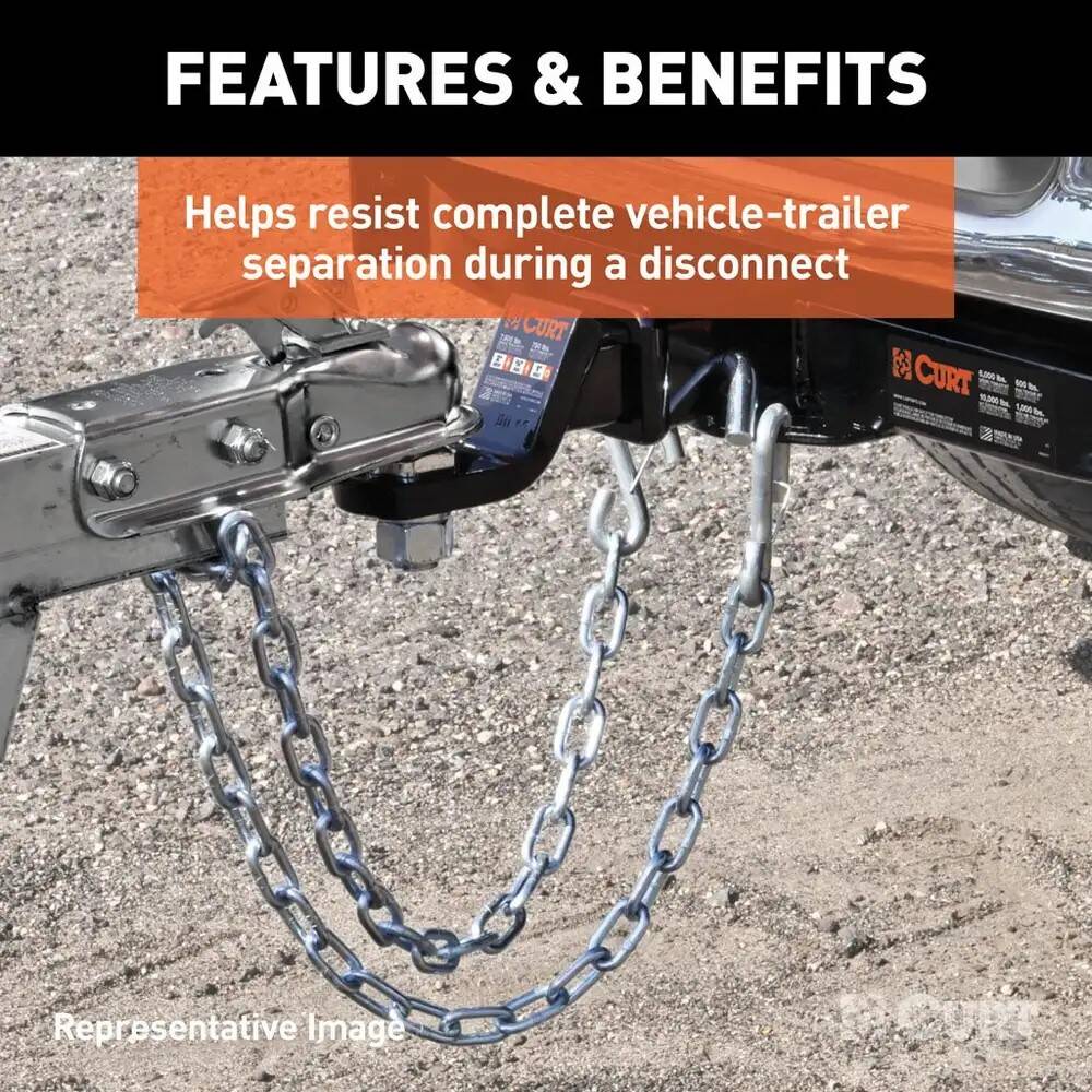 Class 3, 4-Inch Drop Powder-Coated Safety Chain 5 Class 3, 4-Inch Drop Powder-Coated Safety Chain