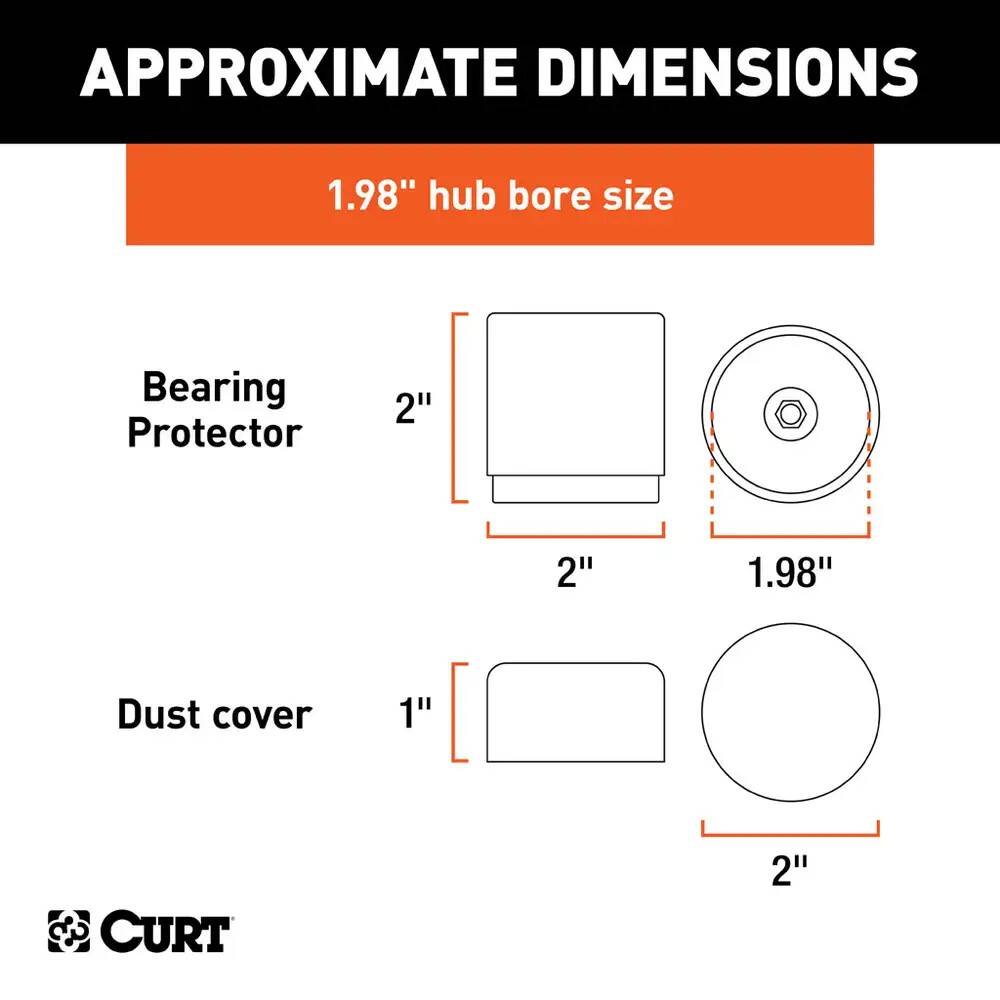 1.98-Inch Plastic Chrome Bearing Protector and Cover 2 1.98-Inch Plastic Chrome Bearing Protector and Cover