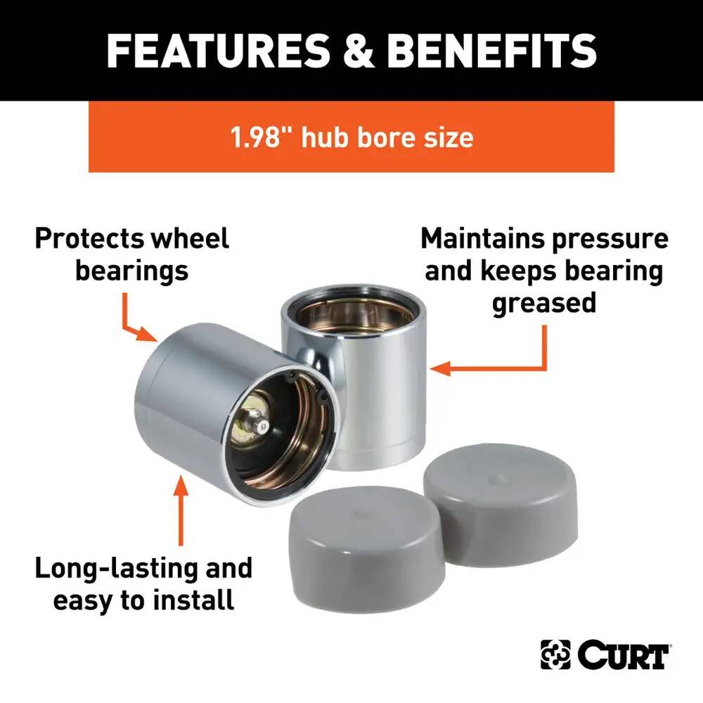 1.98-Inch Plastic Chrome Bearing Protector and Cover 3 1.98-Inch Plastic Chrome Bearing Protector and Cover