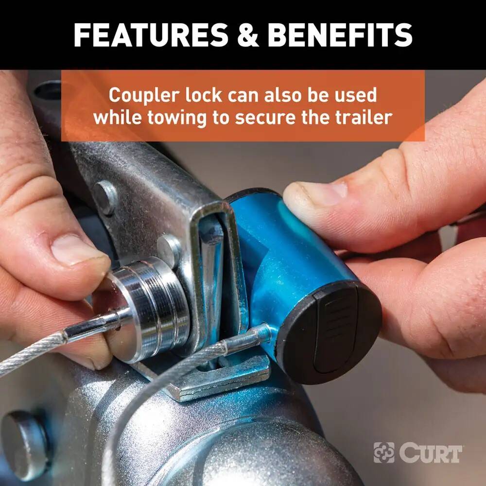 1/4-Inch Tri-Ball Trailer Coupler Lock with Universal Hitch, 11-over all Length 7 1/4-Inch Tri-Ball Trailer Coupler Lock with Universal Hitch, 11-over all Length