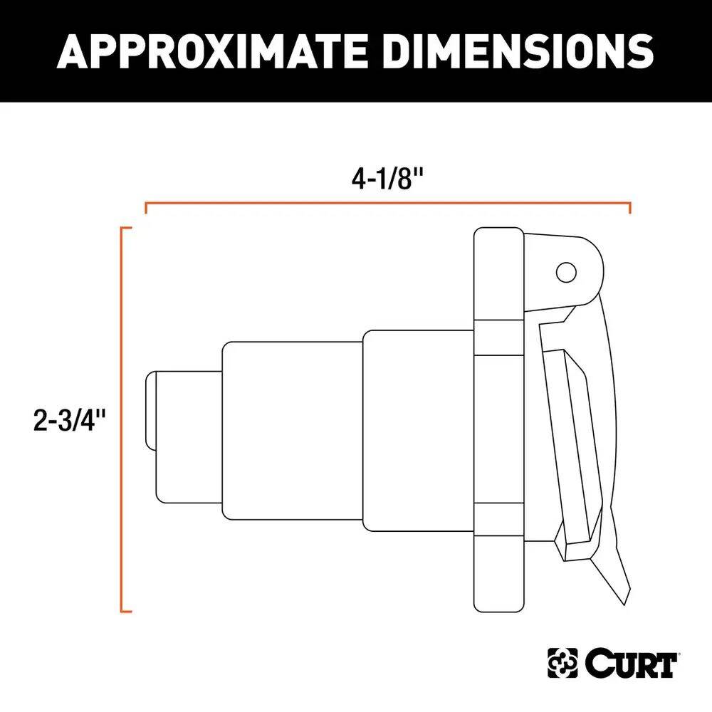 7-Way RV Blade Connector Socket, Vehicle Side