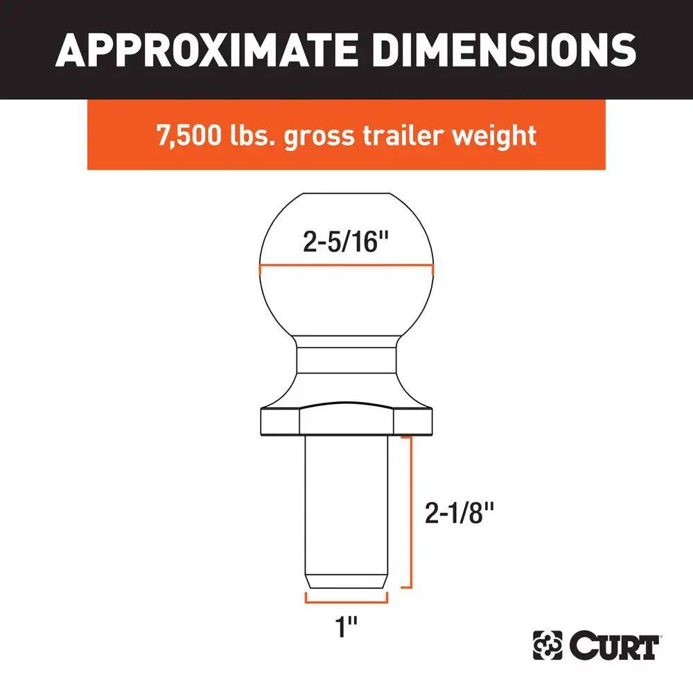 2-5/16-Inch Chrome Trailer Ball