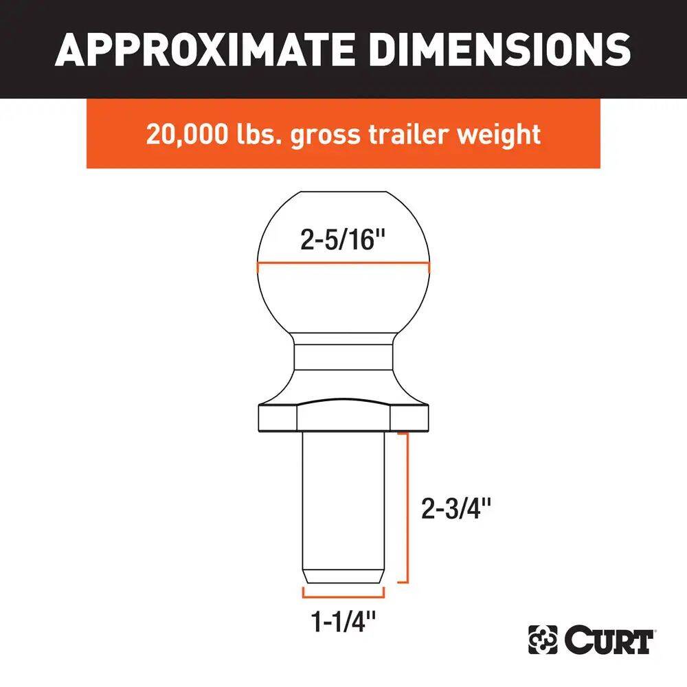 2-5/16-Inch Chrome Trailer Ball