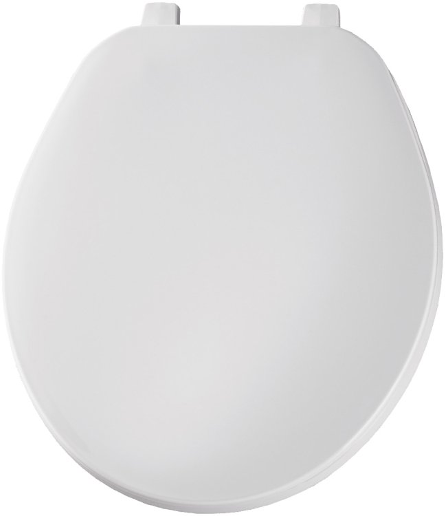 Round Plastic Toilet Seat White