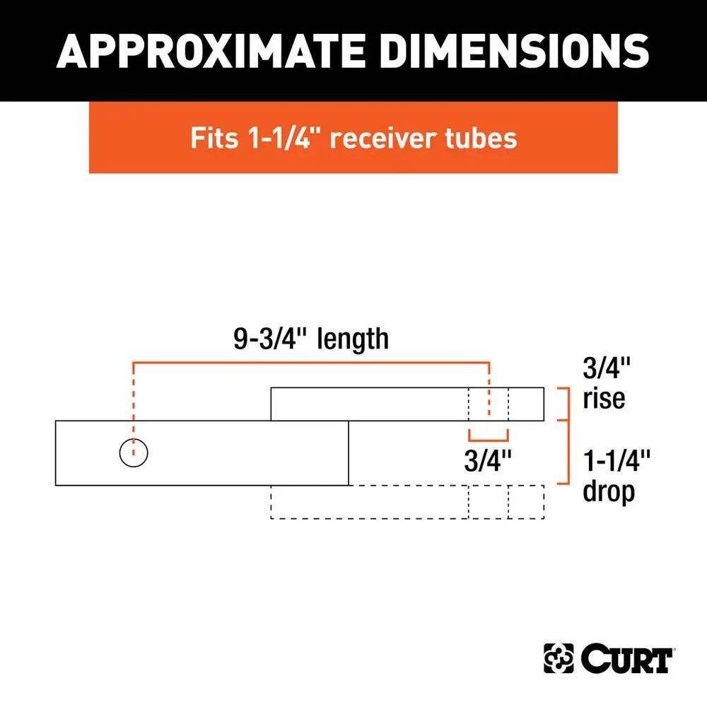 1-1/4-Inch Shank 9-3/4-Inch Length Class 2 Ball Mount With 1-1/4-Inch Rise 2 1-1/4-Inch Shank 9-3/4-Inch Length Class 2 Ball Mount With 1-1/4-Inch Rise