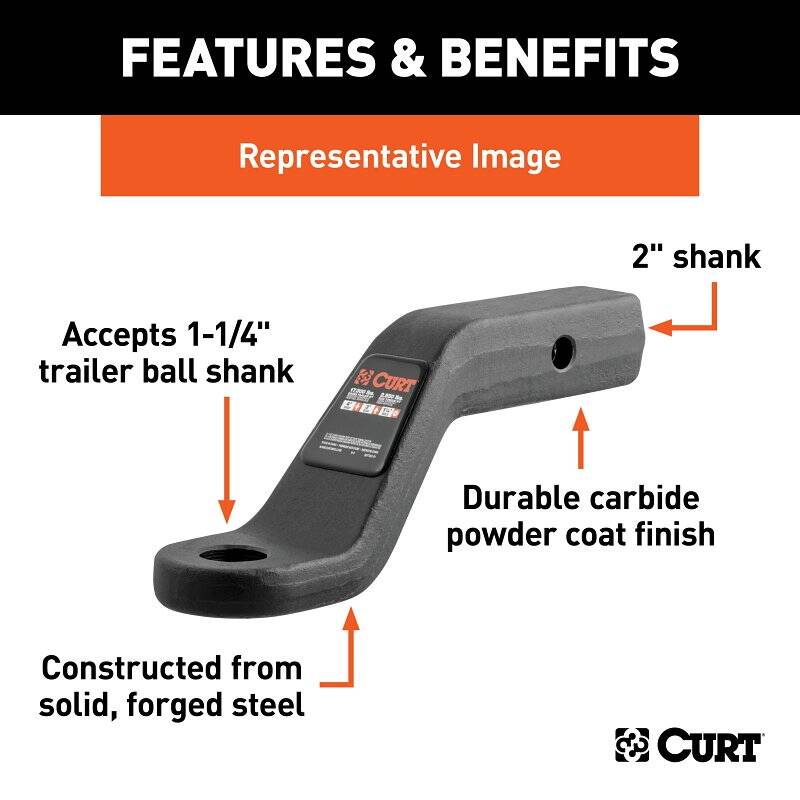 Steel Carbide Hitch Ball Mount 4 Steel Carbide Hitch Ball Mount