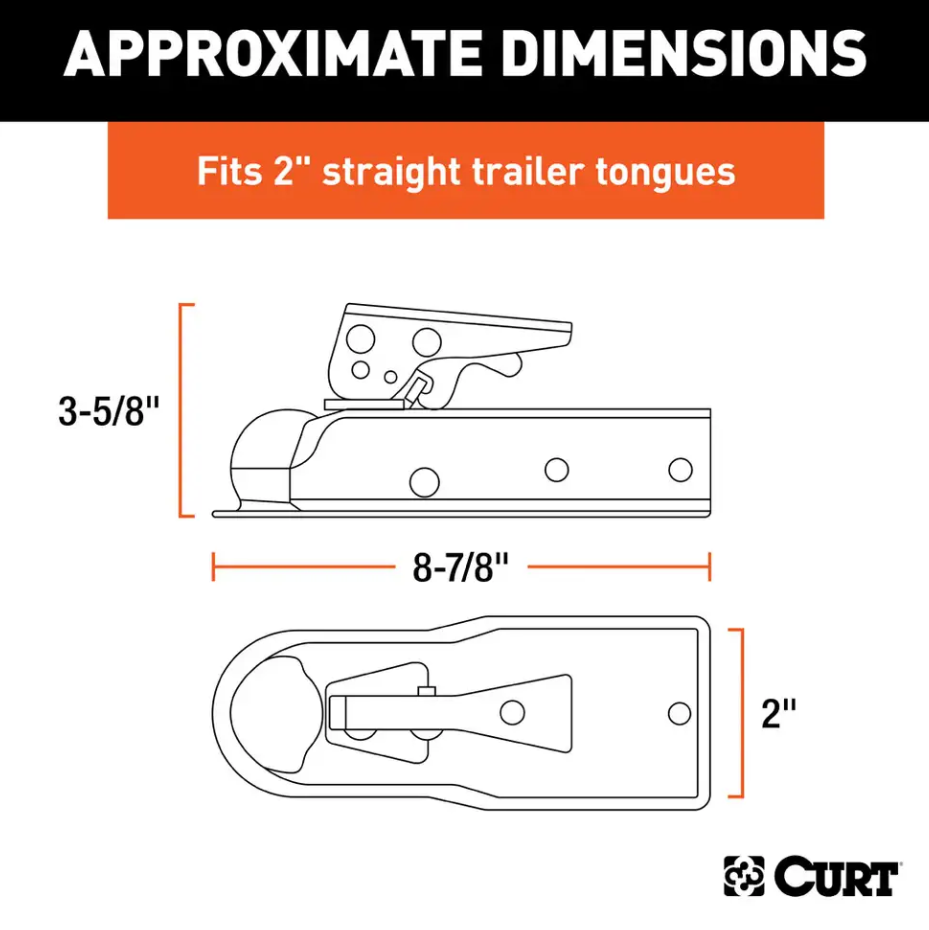 1-7/8 Inch Straight-Tongue Coupler With Posi-Lock