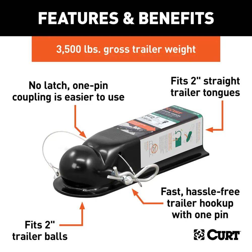 Quickpin™ No-Latch 2-Inch Trailer Coupler 2 Quickpin™ No-Latch 2-Inch Trailer Coupler