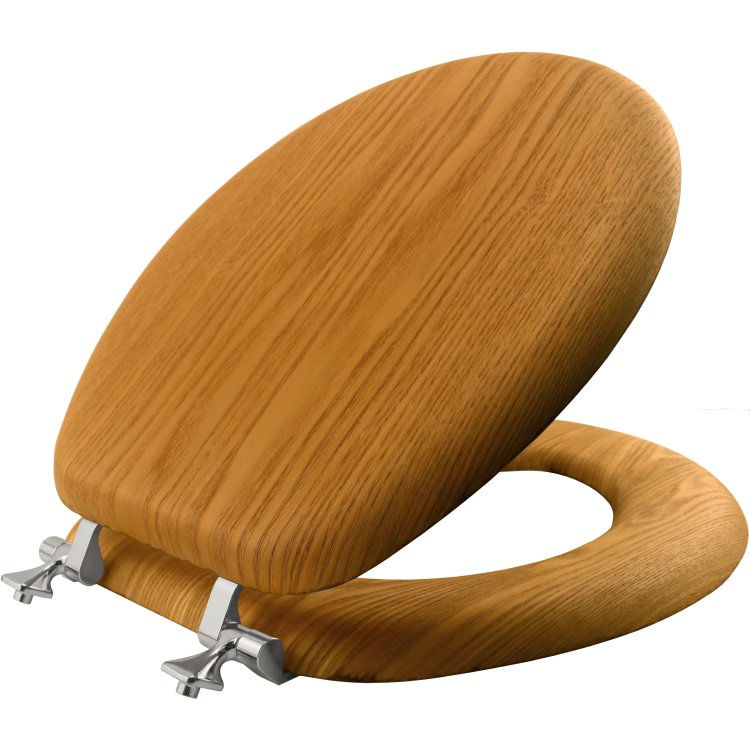 Round Wood Veneer Toilet Seat Natural Oak 2 Round Wood Veneer Toilet Seat Natural Oak