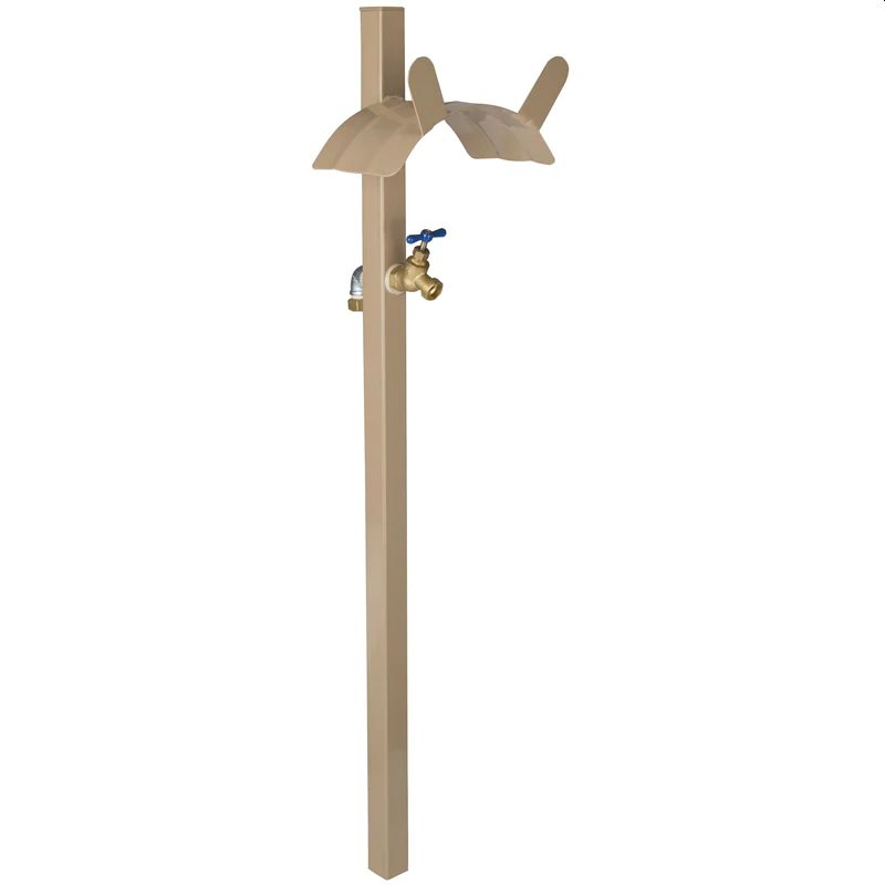 Tan Steel Double-Eared Hose Stand With Bib