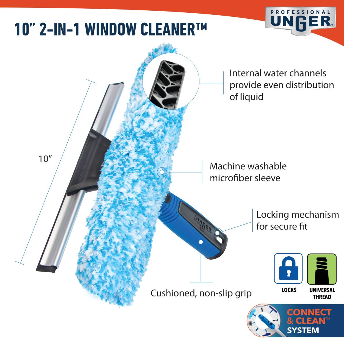 10-Inch Cleaner Window 2 In 1
