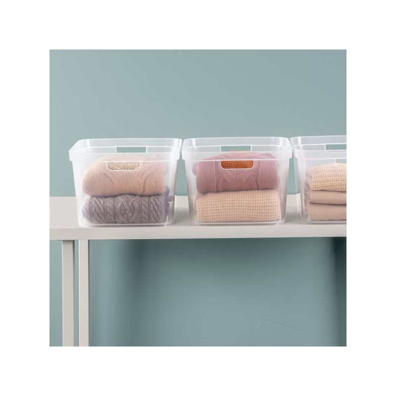 15-Inch X 12-1/4-Inch X 8-1/4-Inch, 26-Quart, Clear, Polypropylene, Tall Storage Bin