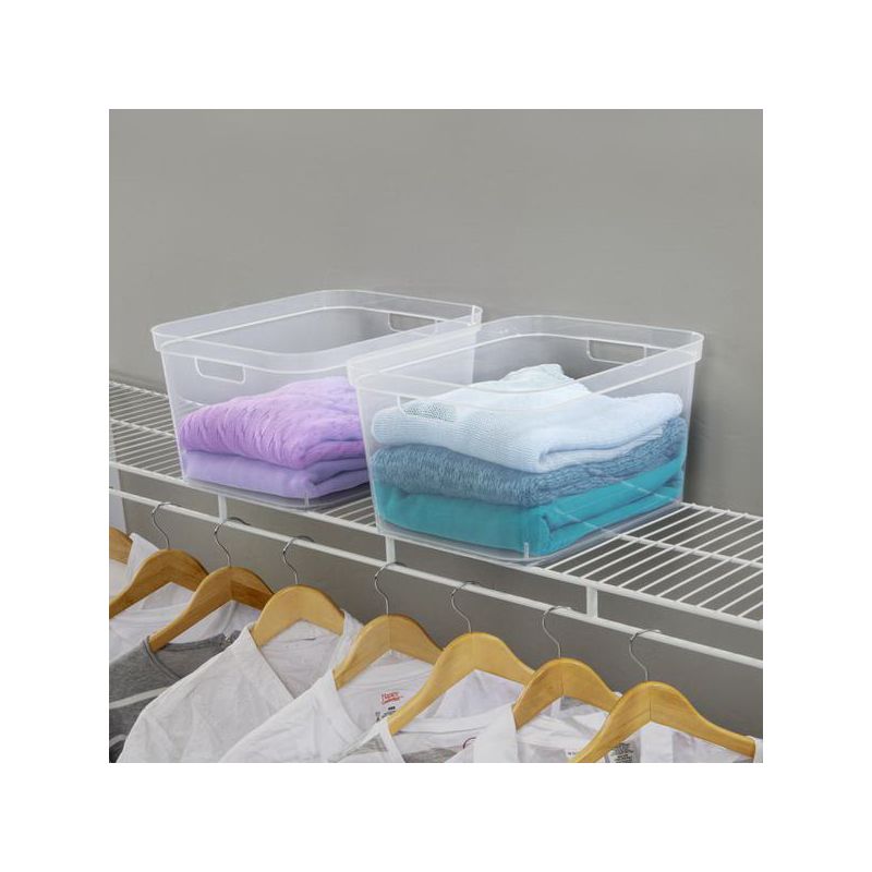 15-Inch X 12-1/4-Inch X 8-1/4-Inch, 26-Quart, Clear, Polypropylene, Tall Storage Bin 2 15-Inch X 12-1/4-Inch X 8-1/4-Inch, 26-Quart, Clear, Polypropylene, Tall Storage Bin