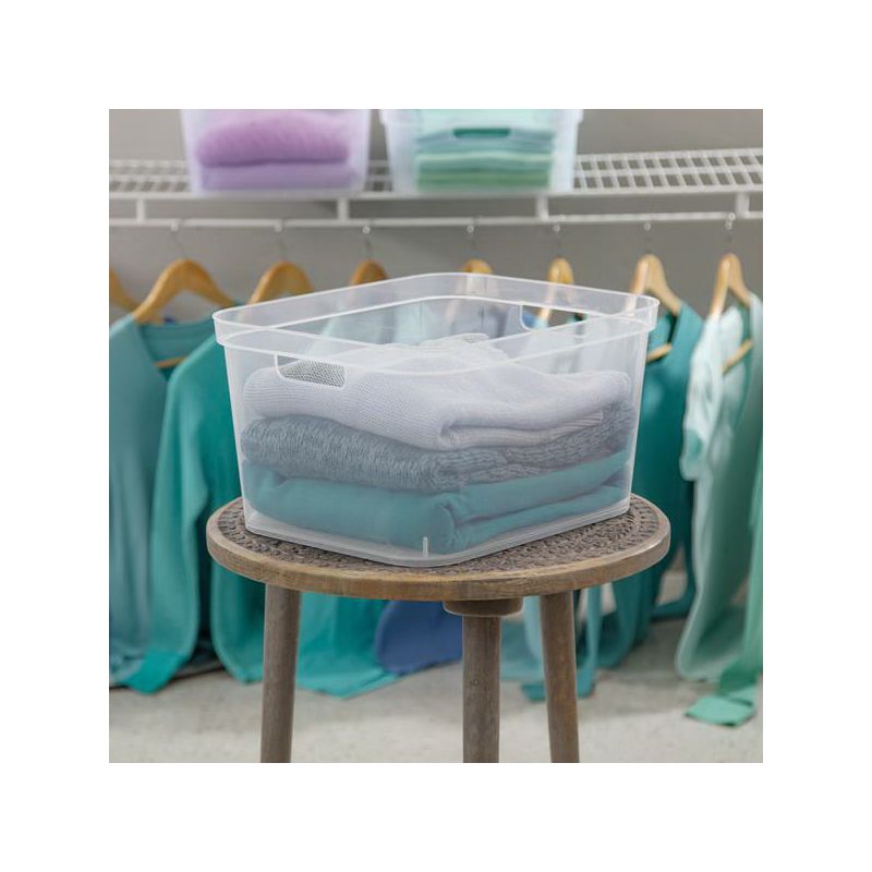 15-Inch X 12-1/4-Inch X 8-1/4-Inch, 26-Quart, Clear, Polypropylene, Tall Storage Bin 3 15-Inch X 12-1/4-Inch X 8-1/4-Inch, 26-Quart, Clear, Polypropylene, Tall Storage Bin