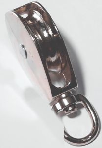 1/2-Inch, Nickel, Single Wheel, Swivel Pulley