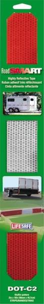2 x 18-Inch Red And Silver Lifesafe Reflective Tape