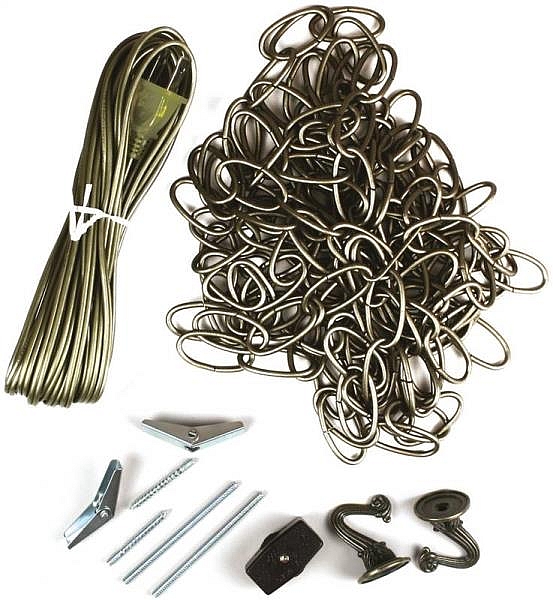 Antique Brass Finish Swag Kit