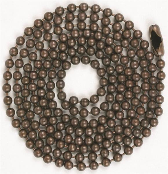 Rustic Bronze Beaded Chain With No. 6 Connector 3-Foot
