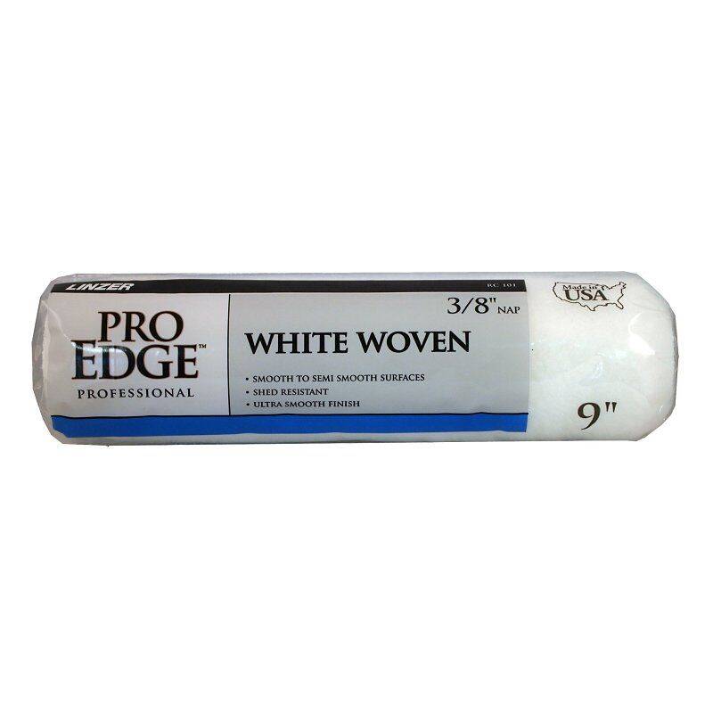9-Inch x 3/8-Inch Thick Nap White Fabric Roller Cover