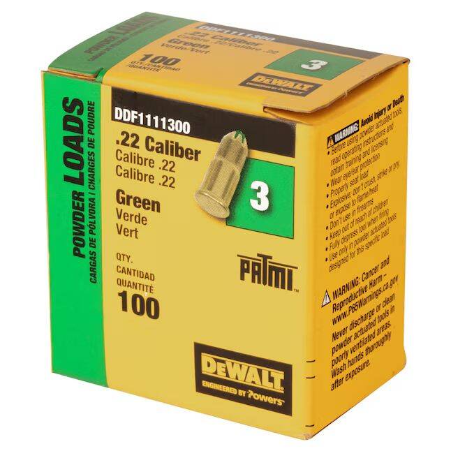 0.22 Caliber Powder Actuated Load, 100-Count