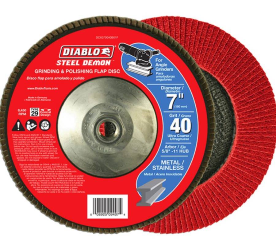 7-Inch Steel Demon Flap Disc With Hub
