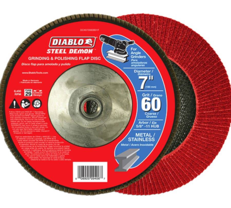7-Inch Steel Demon Flap Disc With Hub