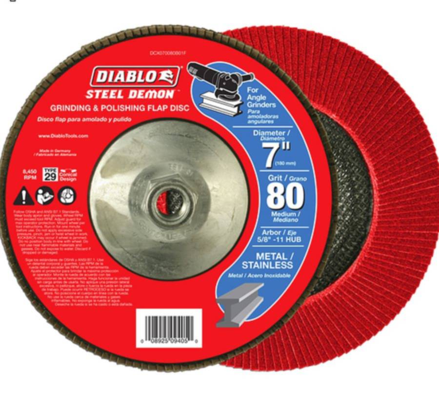 7-Inch Steel Demon Flap Disc With Hub