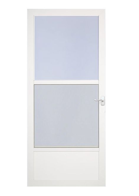 32 x 81-Inch White Midview Reversa Screen Storm Door