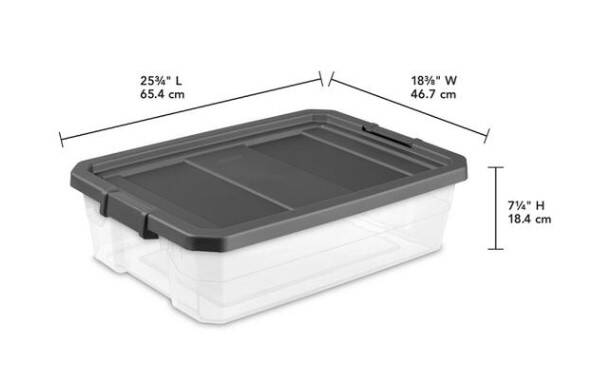 40-Quart Modular Stacker Box Clear 4 40-Quart Modular Stacker Box Clear