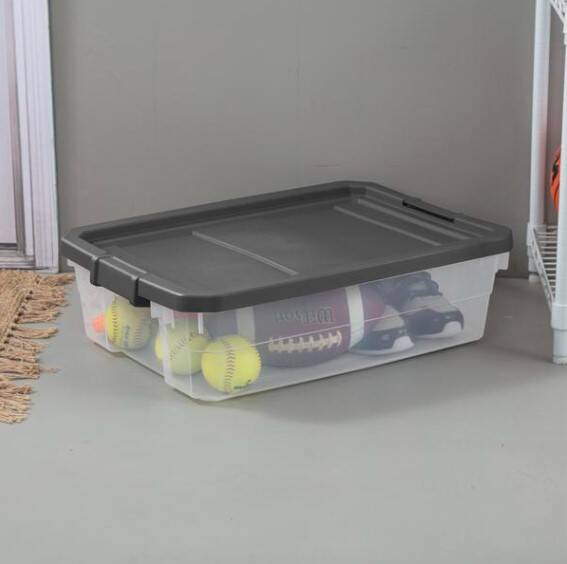 40-Quart Modular Stacker Box Clear 7 40-Quart Modular Stacker Box Clear
