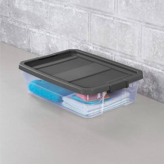 40-Quart Modular Stacker Box Clear 8 40-Quart Modular Stacker Box Clear