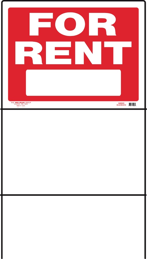 Wire For Rent Sign 18x24