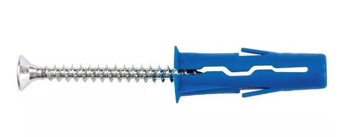 Uno Multi-Purpose Drywall Anchor 5/16-Inch with Screws #9 x 1 3/4-Inch 3 Uno Multi-Purpose Drywall Anchor 5/16-Inch with Screws #9 x 1 3/4-Inch
