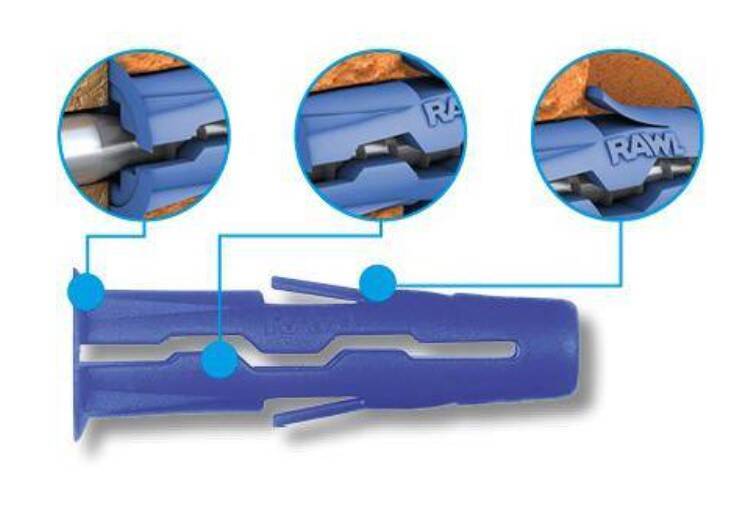Uno Multi-Purpose Drywall Anchor 5/16-Inch with Screws #9 x 1 3/4-Inch 5 Uno Multi-Purpose Drywall Anchor 5/16-Inch with Screws #9 x 1 3/4-Inch