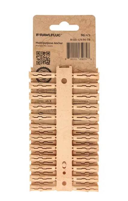Uno Timber Multi-Purpose Drywall Anchor 3/16-Inch 96-Count