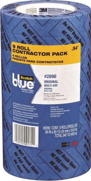 .94-Inch X 60-Yard Original Multi-Use Painter's Tape Contractor Pack 9-Roll