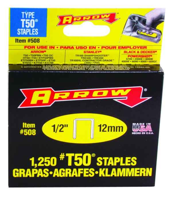 1/2-Inch Flat Crown Staples