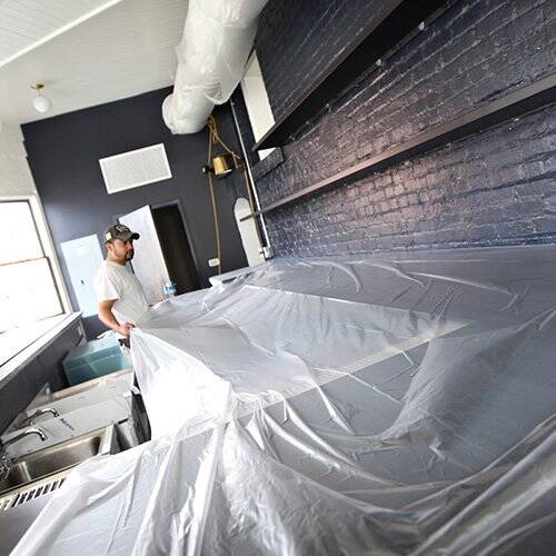 22m X 0.6m 0.5 Mil Thick Clear Tape And Drape Masking Film