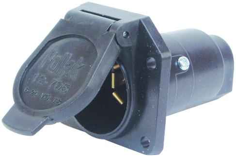 7-Way Black Plastic Trailer Connector