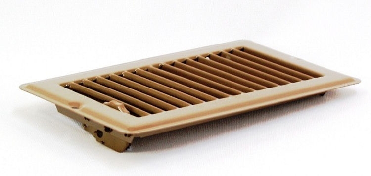 4 x 8-Inch Brown Steel Floor Register 2 4 x 8-Inch Brown Steel Floor Register