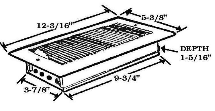 4 x 10-Inch Brown Steel Deluxe Floor Register