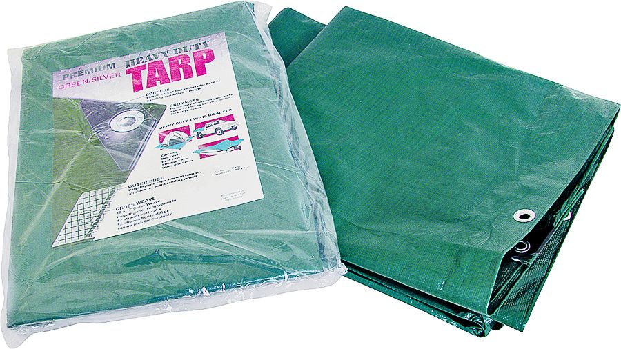 6x8 Hvy Duty Green/Silver Tarp