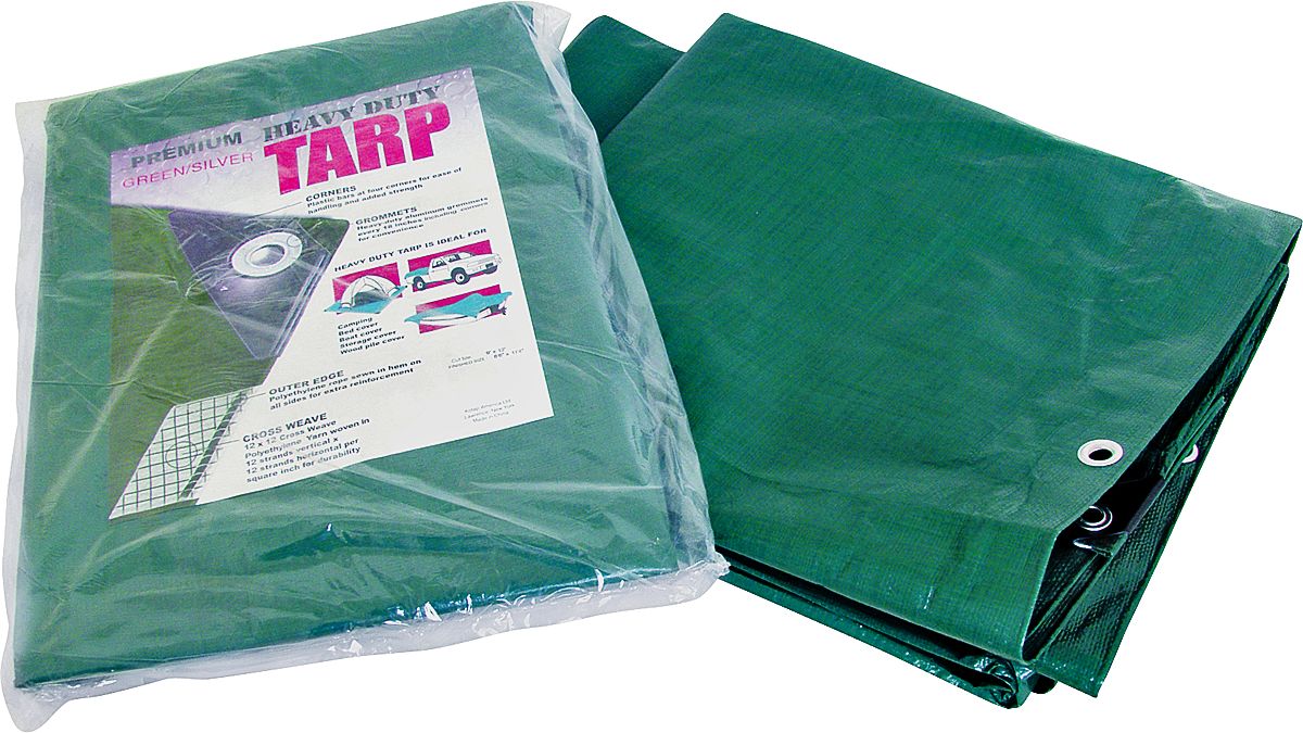 12x16 H.duty Green/Silver Tarp
